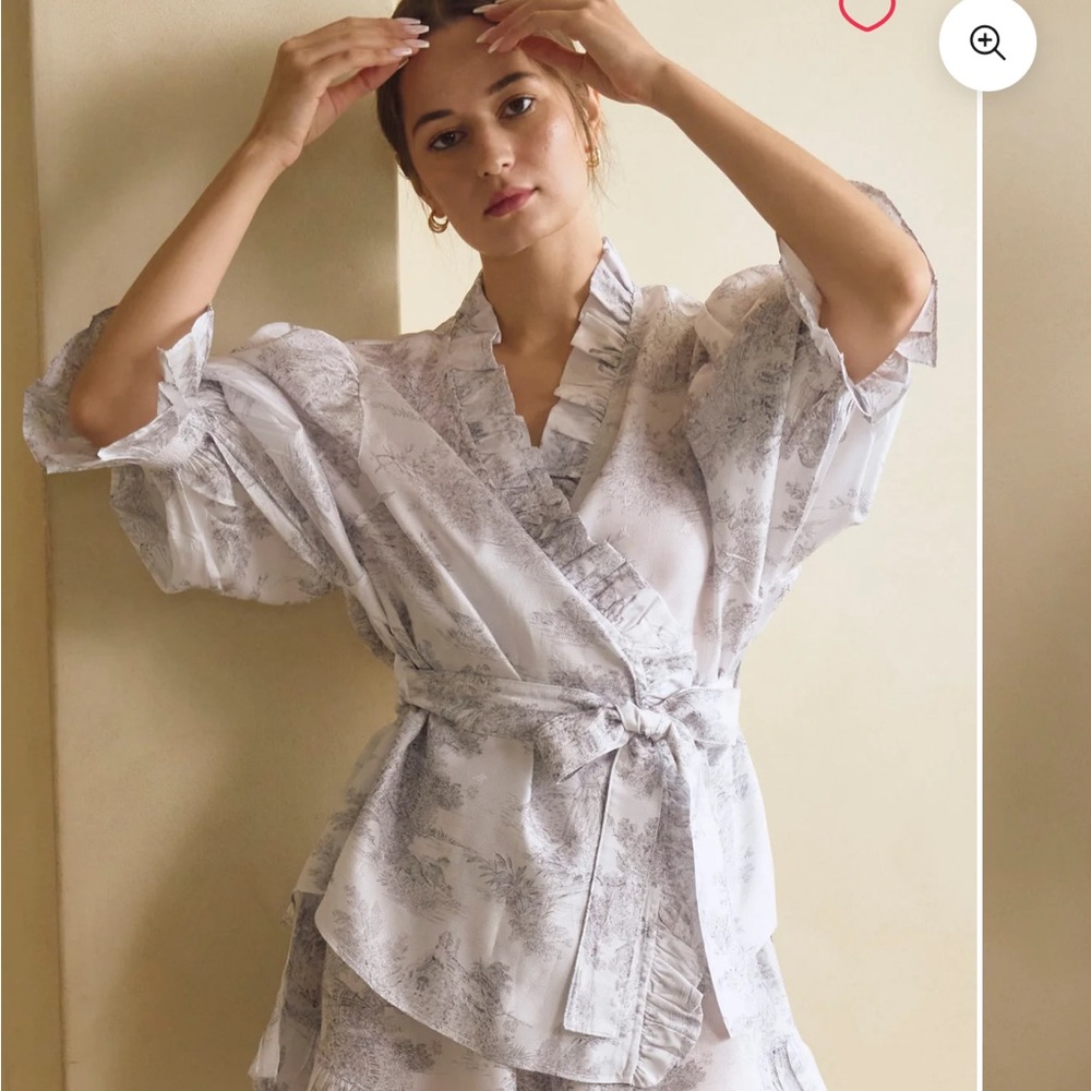 Nothing Fits But - RUFFLED VEGAN SILK PJ SET